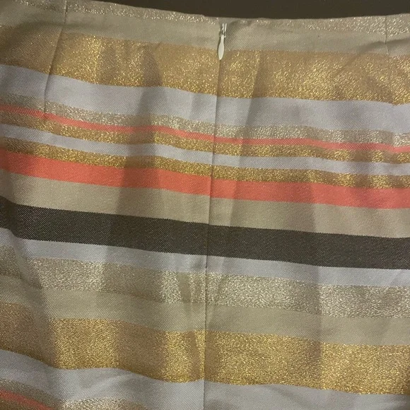 J. Crew NEW WITH TAGS! Shimmer Stripe Skirt Sz-8 - Picture 3 of 8